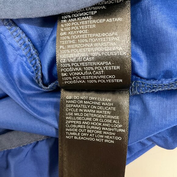 The North Face Boys Blue Windbreaker Rain Jacket Size XL Outdoor Hiking Camping - Picture 14 of 16